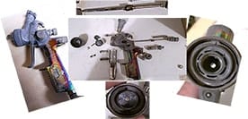 Step One - Clean And Polish - Dirty Spray Gun