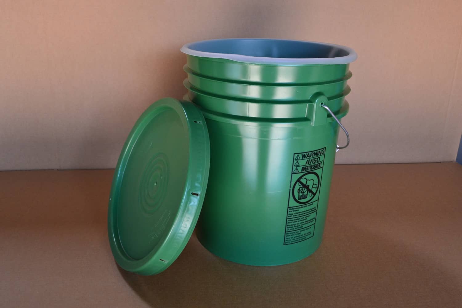 Plastic Pail - 5 Gallon, Green